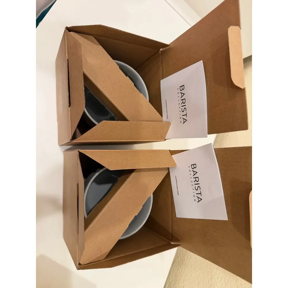 Set of 2 Nespresso Barista Cappuccino Medium Cups gray